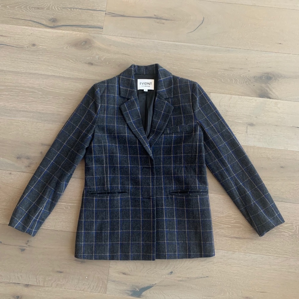 EVIDNT Los Angeles XS windowpane blazer